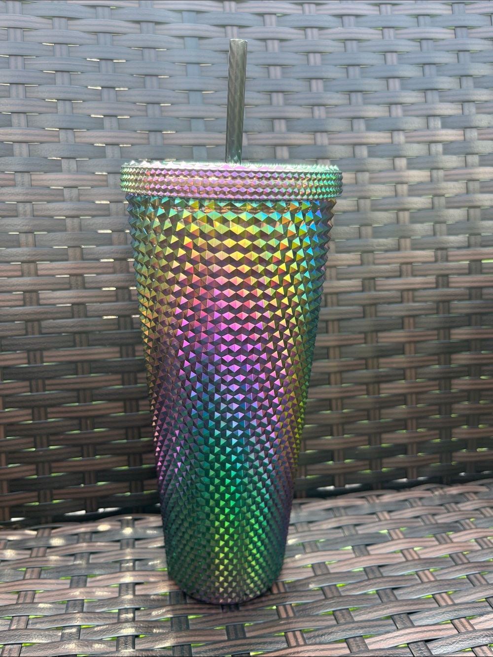 Starbucks Iridescent Studded 24oz Tumbler - Cup Green/Purple/Blue Holographic - Picture 4 of 6